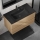 Mueble de baño con lavabo KENWOOD de 91 cm roble/negro