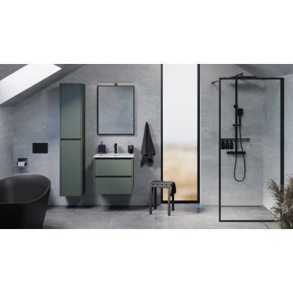 Mueble de baño con lavabo MOLDE, 60 cm, verde