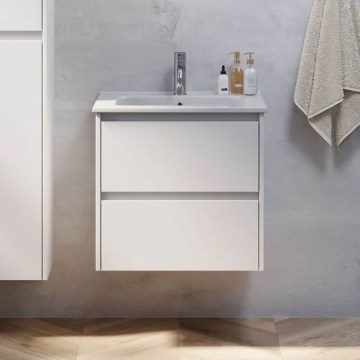 Mueble de baño con lavabo MOLDE 60x55x46 cm blanco