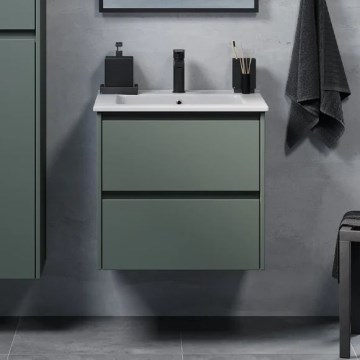 Mueble de baño con lavabo MOLDE 60x55x46 cm verde