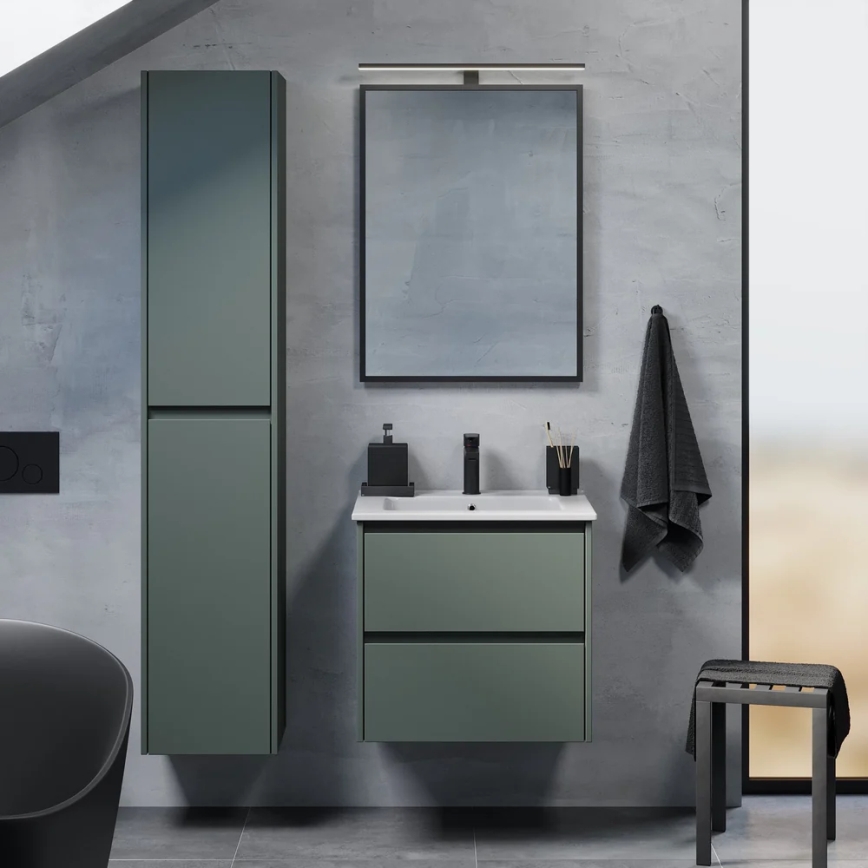 Mueble de baño con lavabo MOLDE 60x55x46 cm verde