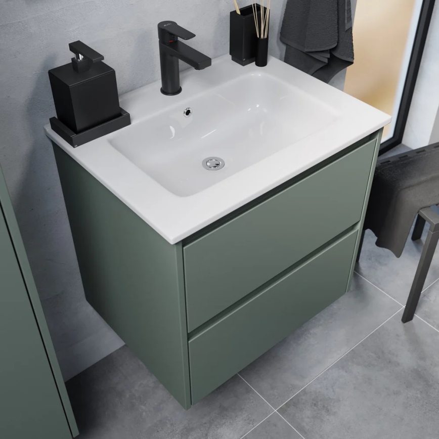 Mueble de baño con lavabo MOLDE 60x55x46 cm verde