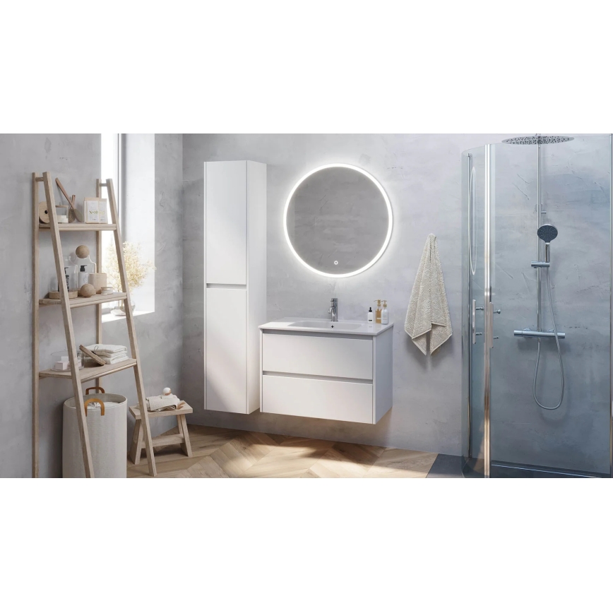 Mueble de baño con lavabo MOLDE 80 cm blanco