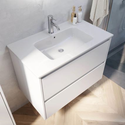 Mueble de baño con lavabo MOLDE 80 cm blanco