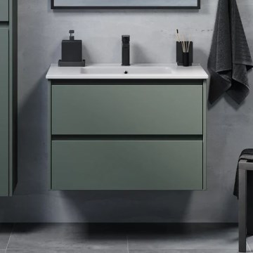 Mueble de baño con lavabo MOLDE 80x55x46 cm verde
