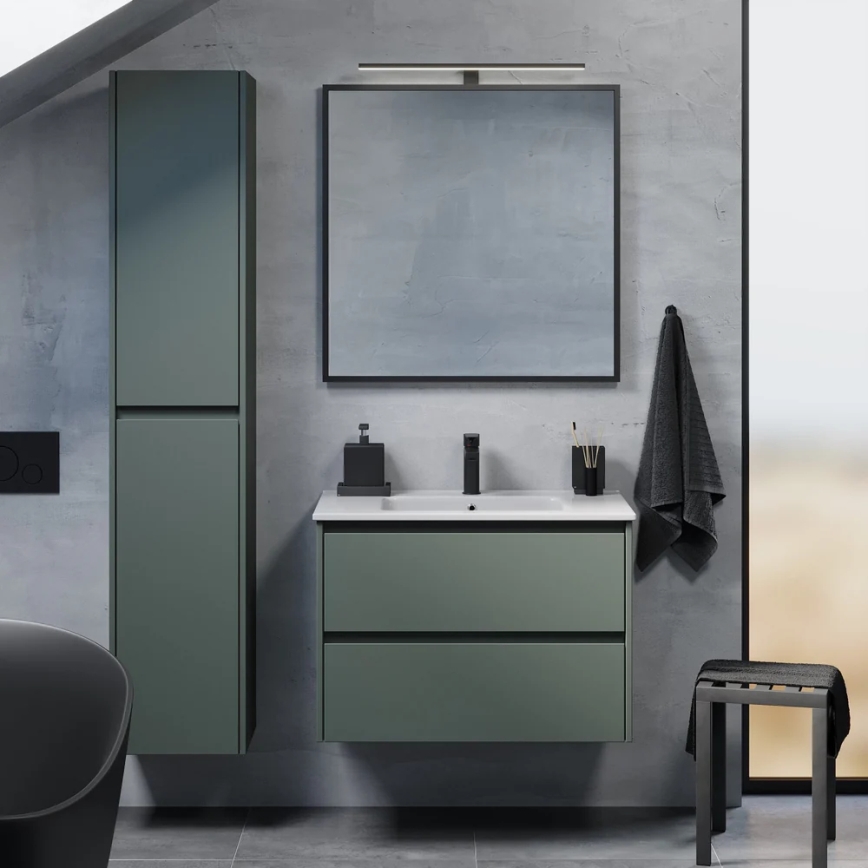 Mueble de baño con lavabo MOLDE 80x55x46 cm verde