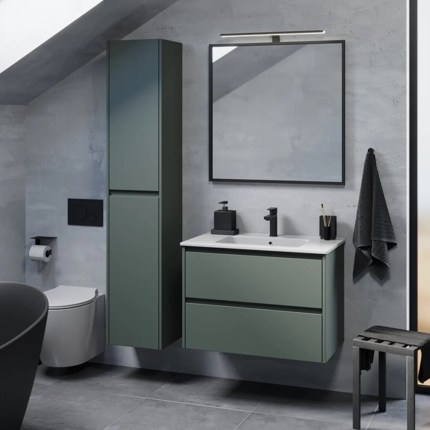 Mueble de baño con lavabo MOLDE 80x55x46 cm verde