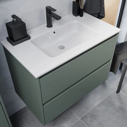 Mueble de baño con lavabo MOLDE 80x55x46 cm verde