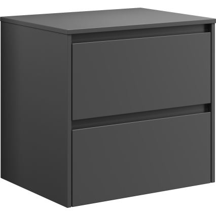 Mueble de baño con lavabo TRONDHEIM/DRAMMEN 60x57x46 cm antracita/blanco