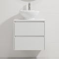 Mueble de baño con lavabo TRONDHEIM/DRAMMEN 60x57x46 cm blanco