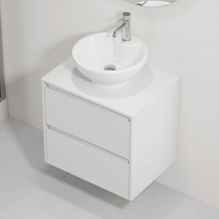 Mueble de baño con lavabo TRONDHEIM/DRAMMEN 60x57x46 cm blanco