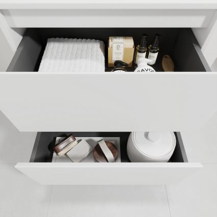 Mueble de baño con lavabo TRONDHEIM/DRAMMEN 60x57x46 cm blanco