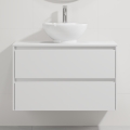 Mueble de baño con lavabo TRONDHEIM/DRAMMEN 90x57x46 cm blanco