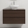 Mueble de baño con lavabo TRONDHEIM/DRAMMEN 90x57x46 cm nogal/blanco