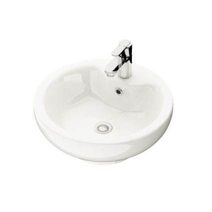 Mueble de baño con lavabo TRONDHEIM/DRAMMEN 90x57x46 cm nogal/blanco