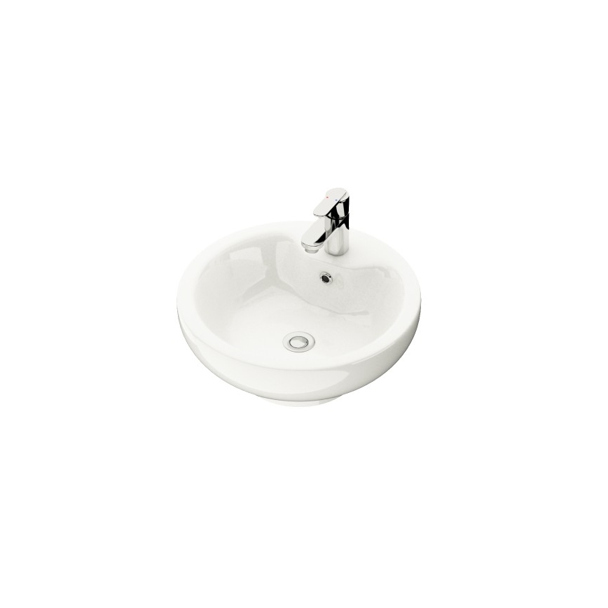 Mueble de baño con lavabo TRONDHEIM/DRAMMEN 90x57x46 cm nogal/blanco