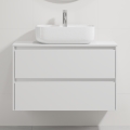Mueble de baño con lavabo TRONDHEIM/KRISTIANSAND 90x57x46 cm blanco