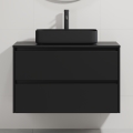 Mueble de baño con lavabo TRONDHEIM/LJORDAL 90 x 57 x 46 cm negro