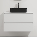 Mueble de baño con lavabo TRONDHEIM/LJORDAL 90x57x46 cm blanco/negro