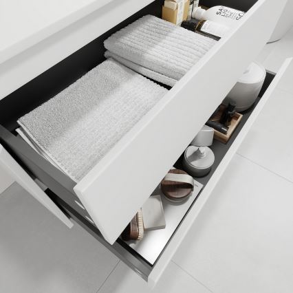 Mueble de baño con lavabo TRONDHEIM/LJORDAL 90x57x46 cm blanco/negro