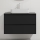 Mueble de baño con lavabo TRONDHEIM/LJORDAL 90x57x46 cm negro/blanco
