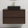 Mueble de baño con lavabo TRONDHEIM/LJORDAL 90x57x46 cm nogal/negro