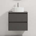 Mueble de baño con lavabo TRONDHEIM/VIKEDAL 60x57x46 cm antracita/blanco