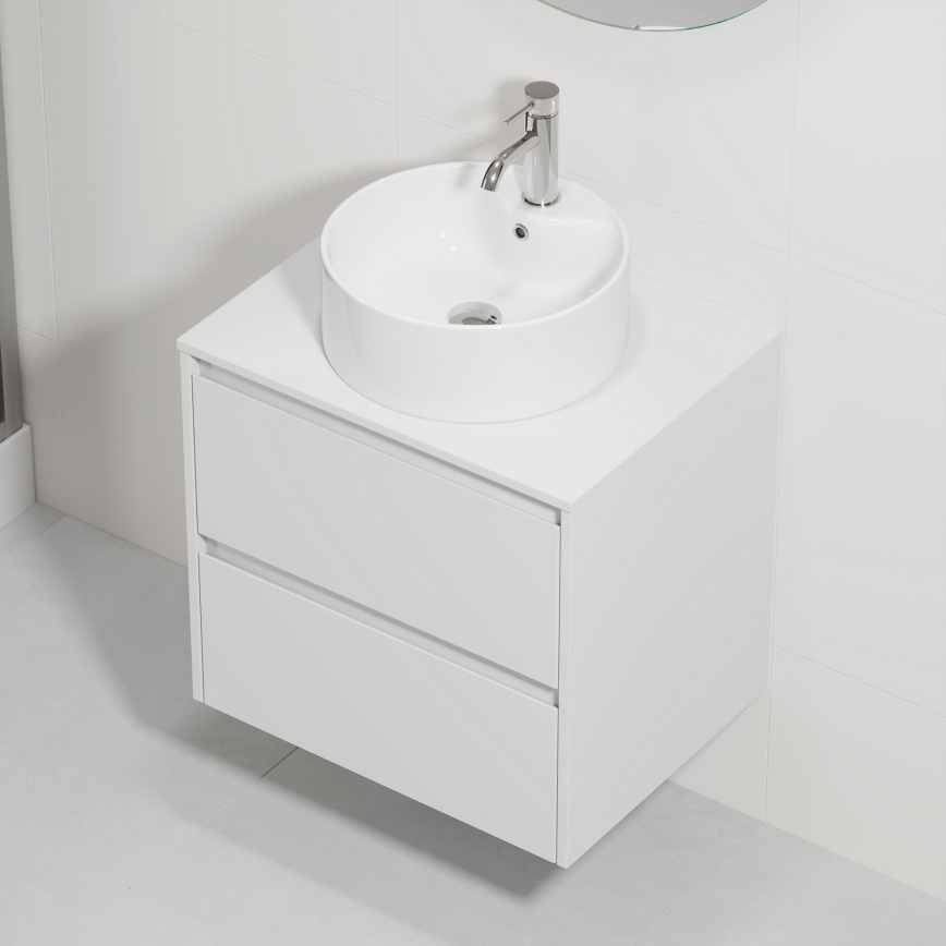 Mueble de baño con lavabo TRONDHEIM/VIKEDAL 60x57x46 cm blanco