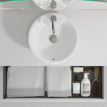 Mueble de baño con lavabo TRONDHEIM/VIKEDAL 60x57x46 cm blanco