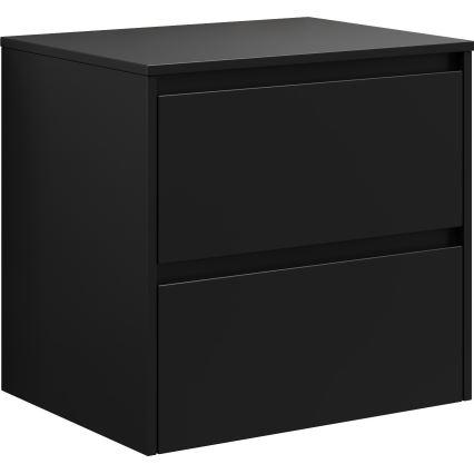 Mueble de baño con lavabo TRONDHEIM/VIKEDAL 60x57x46 cm negro/blanco
