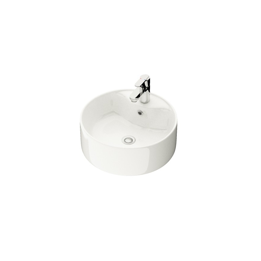 Mueble de baño con lavabo TRONDHEIM/VIKEDAL 60x57x46 cm nogal/blanco