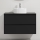 Mueble de baño con lavabo TRONDHEIM/VIKEDAL 90x57x46 cm negro/blanco