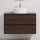 Mueble de baño con lavabo TRONDHEIM/VIKEDAL 90x57x46 cm nogal/blanco