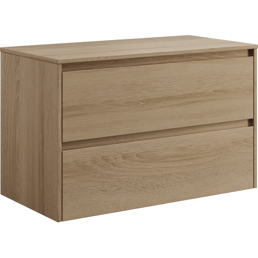 Mueble de baño con lavabo TRONDHEIM/VIKEDAL 90x57x46 cm roble/blanco