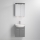 Mueble de baño con lavabo Vang + armario espejo LED 230V IP44, gris