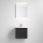 Mueble de baño con lavabo VEDO + espejo LED 10 W, 230 V, IP44, negro