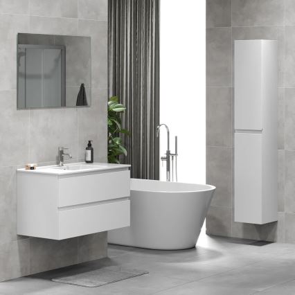 Mueble de baño KENWOOD con lavabo, 91 x 50 x 47 cm, blanco