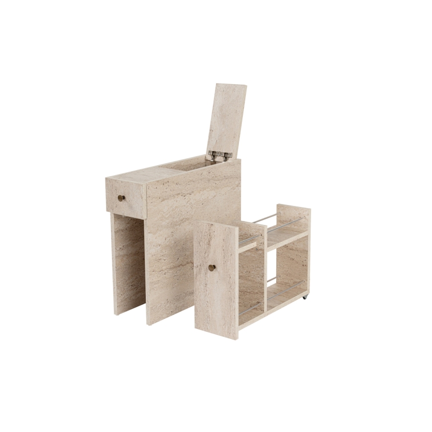 Mueble de baño MELODY, acabado en mármol beige