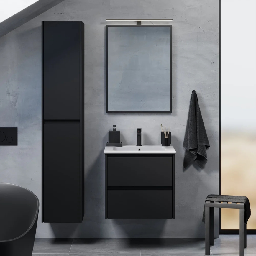 Mueble de baño MOLDE 174 cm negro