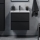 Mueble de baño MOLDE con lavabo, 60x55x46 cm, negro