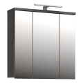 Mueble de baño mural con espejo VENOM antracita/marrón