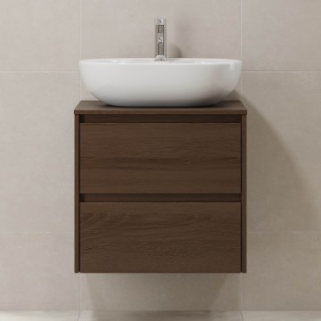 Mueble de baño TRONDHEIM para lavabo 60x57x46 cm, nogal