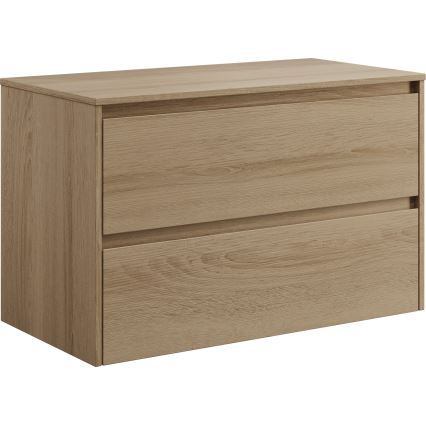 Mueble de baño TRONDHEIM para lavabo 90 cm roble