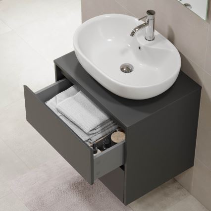 Mueble de baño TRONDHEIM para lavabo de 60 cm antracita