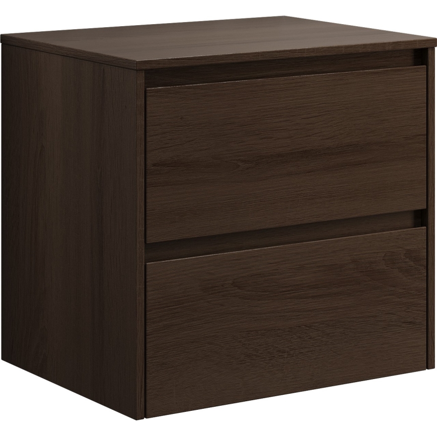 Mueble de baño TRONDHEIM para lavabo de 60 cm, nogal