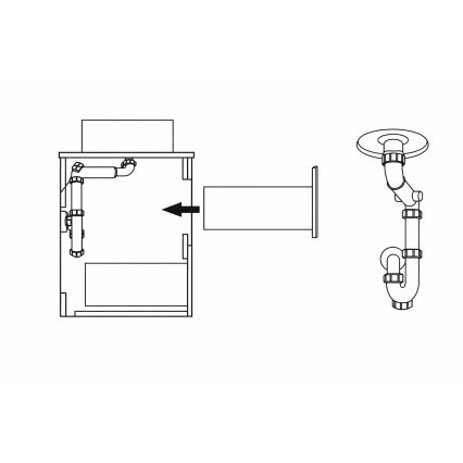 Mueble de baño TRONDHEIM para lavabo de 60 cm, nogal