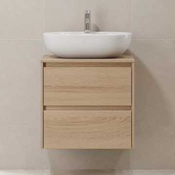 Mueble de baño TRONDHEIM para lavabo de 60 cm, roble