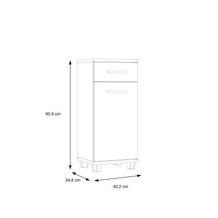 Mueble de baño VENOM antracita/marrón