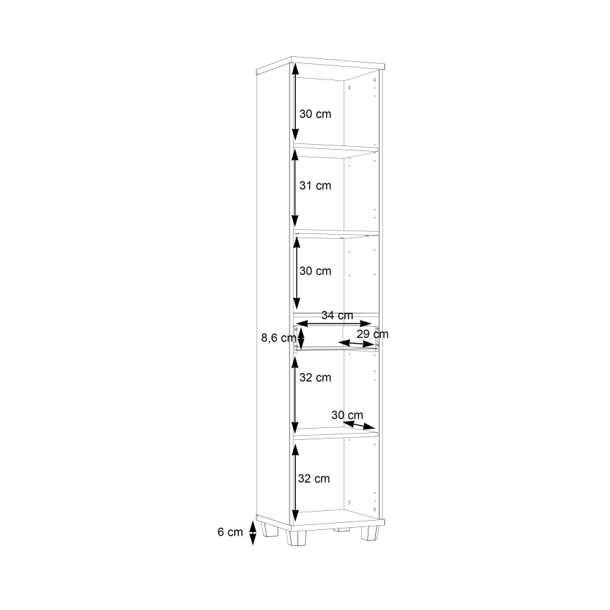 Mueble de baño VENOM antracita/marrón