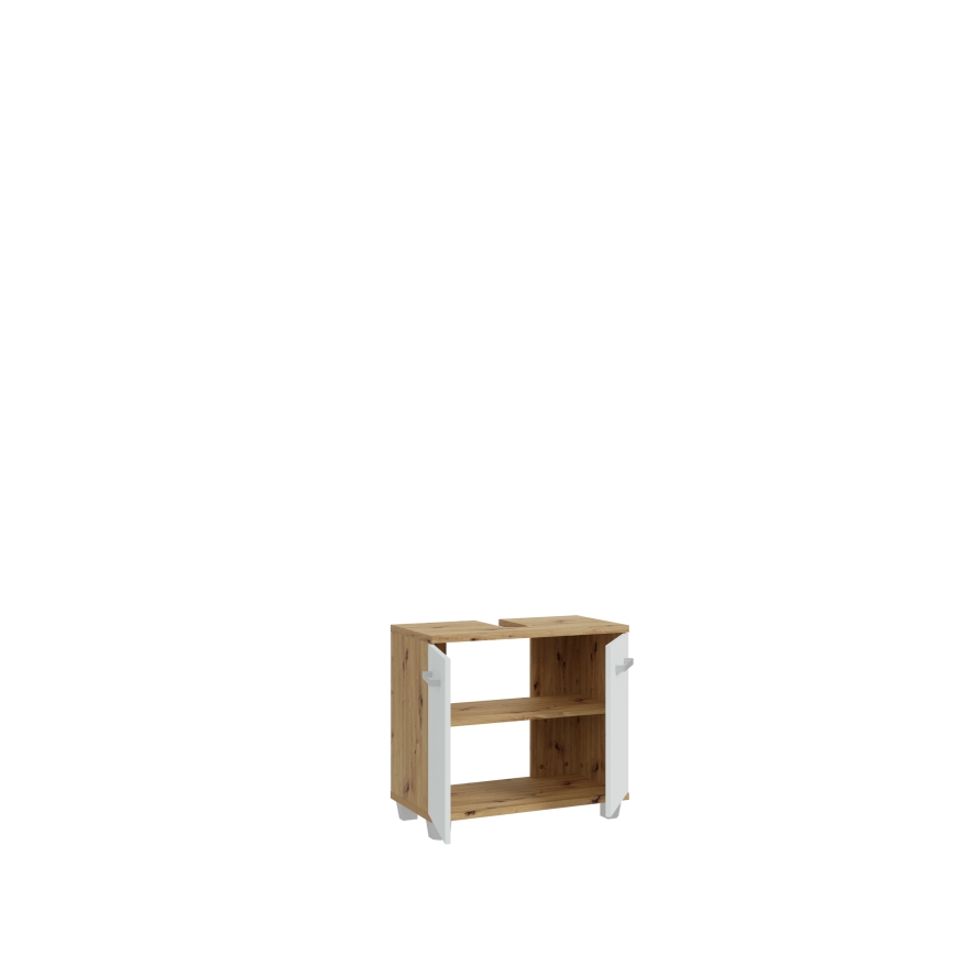 Mueble de baño VENOM blanco/roble artisan